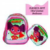 Sentor 3 Bölmeli İlkokul Okul Sırt Çantası Ve Beslenme Çantası Watermelon Pembe thumbnail 1