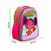 Sentor 3 Bölmeli İlkokul Okul Sırt Çantası Ve Beslenme Çantası Watermelon Pembe thumbnail 3