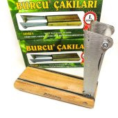 Burcu Çakıları Çift Ağızlı Ceviz Aşı Bıcağı - 1