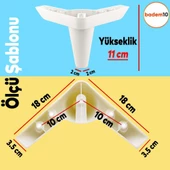 Aspen 6'lı Set Mobilya Tv Ünitesi Çekyat Koltuk Kanepe Baza Destek Ayağı Ayakları 11 Cm Beyaz Ayak thumbnail 4