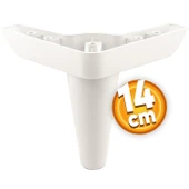 Aspen 6'lı Set Mobilya Tv Ünitesi Çekyat Koltuk Kanepe Baza Destek Ayağı Ayakları 14 Cm Beyaz M8 thumbnail 4