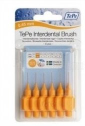 Tepe Interdantal Brush Diş Arası Fırçası 0.45 mm Turuncu Blister 6 lı - 1