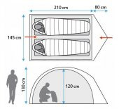 Evolite Turtle Pro 2 Kişilik Çift Tenteli Kamp Çadırı - 2