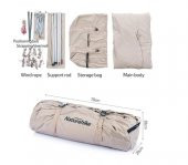 Naturehike Profound 9.6 Carpa Glamping Aile Çadırı | Cotton Pyramid Kanvas | - 3