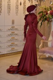 DEVA BORDO ABİYE ELBİSE - 1