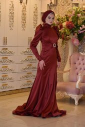 DEVA BORDO ABİYE ELBİSE - 2