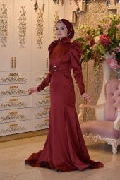 DEVA BORDO ABİYE ELBİSE - 3