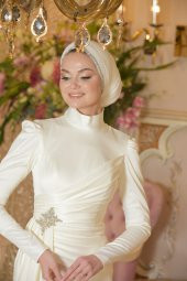 HERA BEYAZ ABİYE ELBİSE - 2