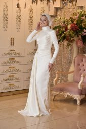 HERA BEYAZ ABİYE ELBİSE - 5