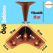 Aspen 6'lı Set Mobilya Tv Ünitesi Koltuk Kanepe Konsol Destek Ayağı Ayakları 18 Cm Kahverengi thumbnail 2