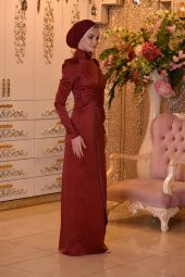 LAVİN BORDO ABİYE ELBİSE - 7