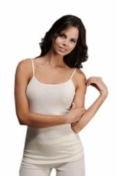 Hasyün Bayan Krem İp Askılı Yün Biyeli Ribana - 1