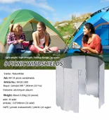 Naturehike Katlanır Rüzgar Kesici Aparat | 10 Parça | - 4