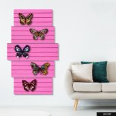 Kelebekler 5 Parça Mdf Tablo - 1