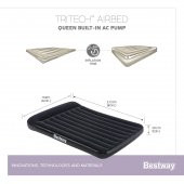 Bestway Tritech Airbad XL Elektrikli Çift Kişilik Şişme Yatak 203cm x 152cm x 30cm - 3