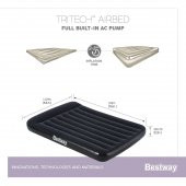 Bestway Tritech Airbad Elektrikli Çift Kişilik Şişme Yatak 191cm x 137cm x 30cm - 4