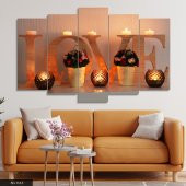 Love Mum 5 Parça Mdf Tablo - 1