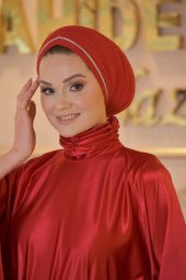 AHTER KIRMIZI  ABİYE ELBİSE - 4