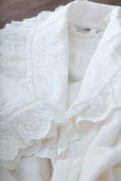 Ecocotton Elsa Aile Bornoz  Seti 100 Organik Pamuk Nakışlı Krem/Krem - M/L - 4