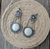 Küpe Otantik Swaroski Taşlı Vintage Sallantılı Küpe Takı Hediye - 1