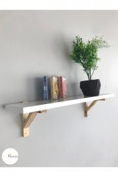 Ahşap Ayaklı Kitaplık Duvar Rafı - 1