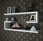 Üsküp Yapı L Model İkili Set Dekoratif Duvar Rafı - 1