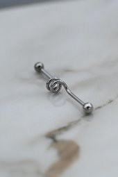 316L CERRAHİ ÇELİK SPİRAL FİGÜR KÖPRÜ PİERCİNG-0VP174 - 1