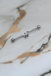 316L CERRAHİ ÇELİK SPİRAL FİGÜR KÖPRÜ PİERCİNG-0VP174 - 5