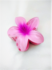PEMBE LOTUS ÇİÇEK PARLAK AKRİLİK KADIN VİNTAGE MANDAL TOKA-MANTOK3 - 3