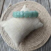 Bileklik Aventurin Doğal Taş Çakra Enerji Yoğo Lastikli Bilezik Kadın Erkek Takı thumbnail 1