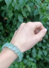 Bileklik Aventurin Doğal Taş Çakra Enerji Yoğo Lastikli Bilezik Kadın Erkek Takı thumbnail 6