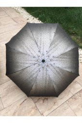 Koyu Yeşil Yağmur Damlalı Şemsiye - 1