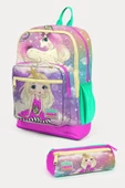 Coral High Kids Pembe Su Yeşili Unicornlu Kız Desenli 2'li Okul Çanta Seti - Kız Çocuk - 1
