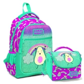 Coral High İlkokul Sırt Çantası ve Beslenme Çantası Seti - Avokado Kız Çocuk thumbnail 1