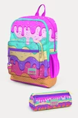Coral High Kids Pembe Rengarenk Dondurma Desenli 2'li Okul Çanta Seti - Kız Çocuk thumbnail 1