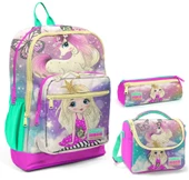 Coral High Su Yeşili Unicorn Üçlü İlkokul Okul Çanta Seti - 1