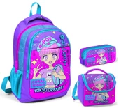 Coral High Lavanta K-Pop Üçlü İlkokul Okul Çanta Seti thumbnail 1