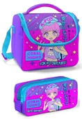 Coral High Mor Pembe K-Pop Kız Çocuk Beslenme Çantası Seti thumbnail 1