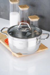Acar 16460 Karat Derin Çelik Tencere 18 Cm - 1