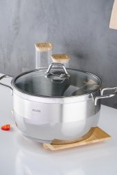 Acar 16464 Karat Derin Çelik Tencere 26 Cm - 1