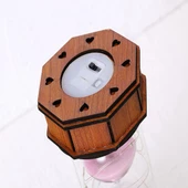 Işıklı Dekoratif Ahşap Kum Saati Dekoratif Hediyelik thumbnail 3