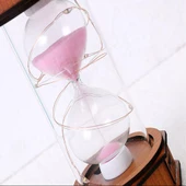 Işıklı Dekoratif Ahşap Kum Saati Dekoratif Hediyelik thumbnail 2