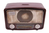 Dekoratif Metal Radyo Kumbaralı Vintage Hediyelik thumbnail 1