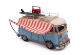 Dekoratif Metal Minibüs Tenteli Vintage Vosvos Hediyelik thumbnail 1