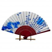 Japon Bambu Kumaş Yelpaze Çanta Boy Stant Hediyeli No.27 - 2