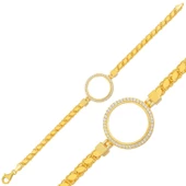 Lucky Life 925 Ayar Gumuss Çeyrek Takılabilen Altın Kaplama Lucky Life Lucky Life Kadın Bileklik - 1