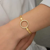 Lucky Life 925 Ayar Gumuss Çeyrek Takılabilen Altın Kaplama Lucky Life Lucky Life Kadın Bileklik - 5