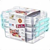 Akay 3 Lü Saklama Kapları 3 x 1,2 lt - 1