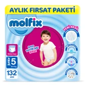 Molfix Pants Bebek Bezi 5 Beden Junior Aylık Fırsat Paketi 132 Adet - 1