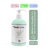 Baby icon Saç ve Vücut Bebek Şampuanı Vegan Sülfat ve Parfüm içermez 300 ml - 1